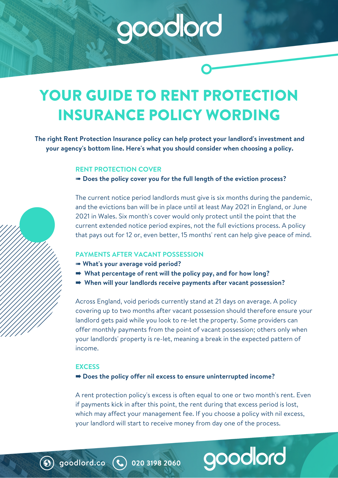 Your guide to Rent Protection Insurance policy wording